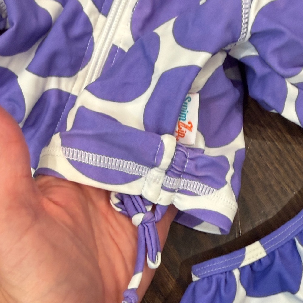 Kids Swim Set - Polka Dot And Purple Circle Design — image 4 of 7